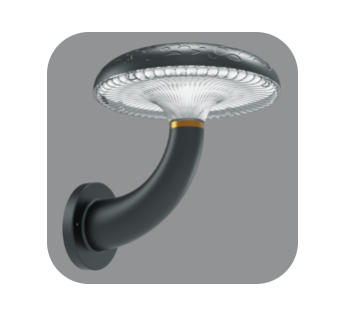 太阳能蘑菇壁灯 